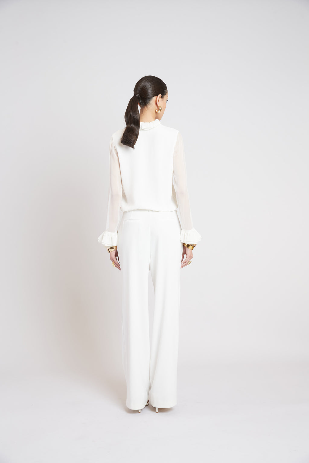 Women Ruffle Silk Shirt | Elie Tahari
