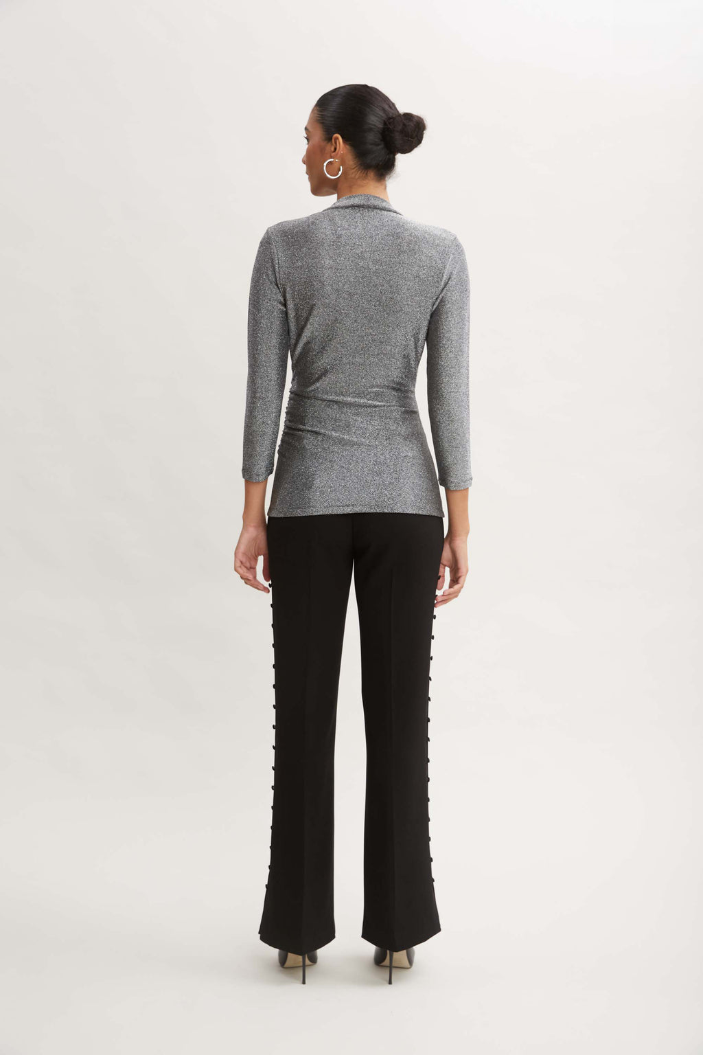 Women Metallic Ruched Knit | Elie Tahari