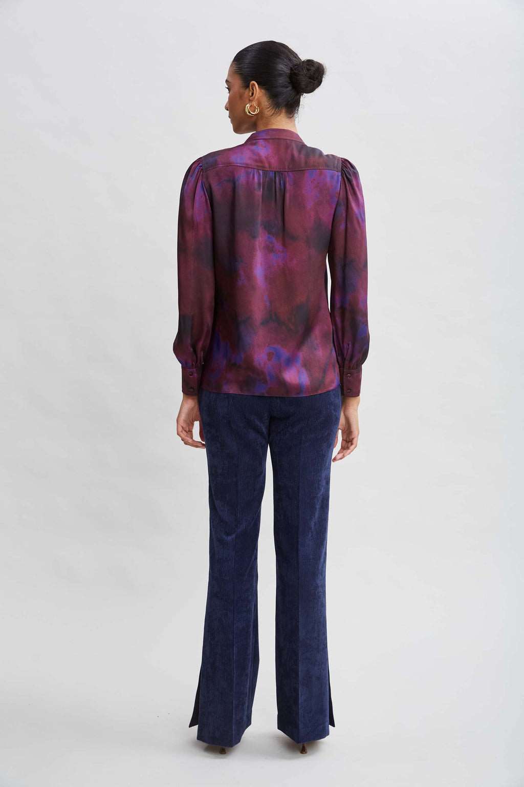 Women Marble Button Down Shirt | Elie Tahari