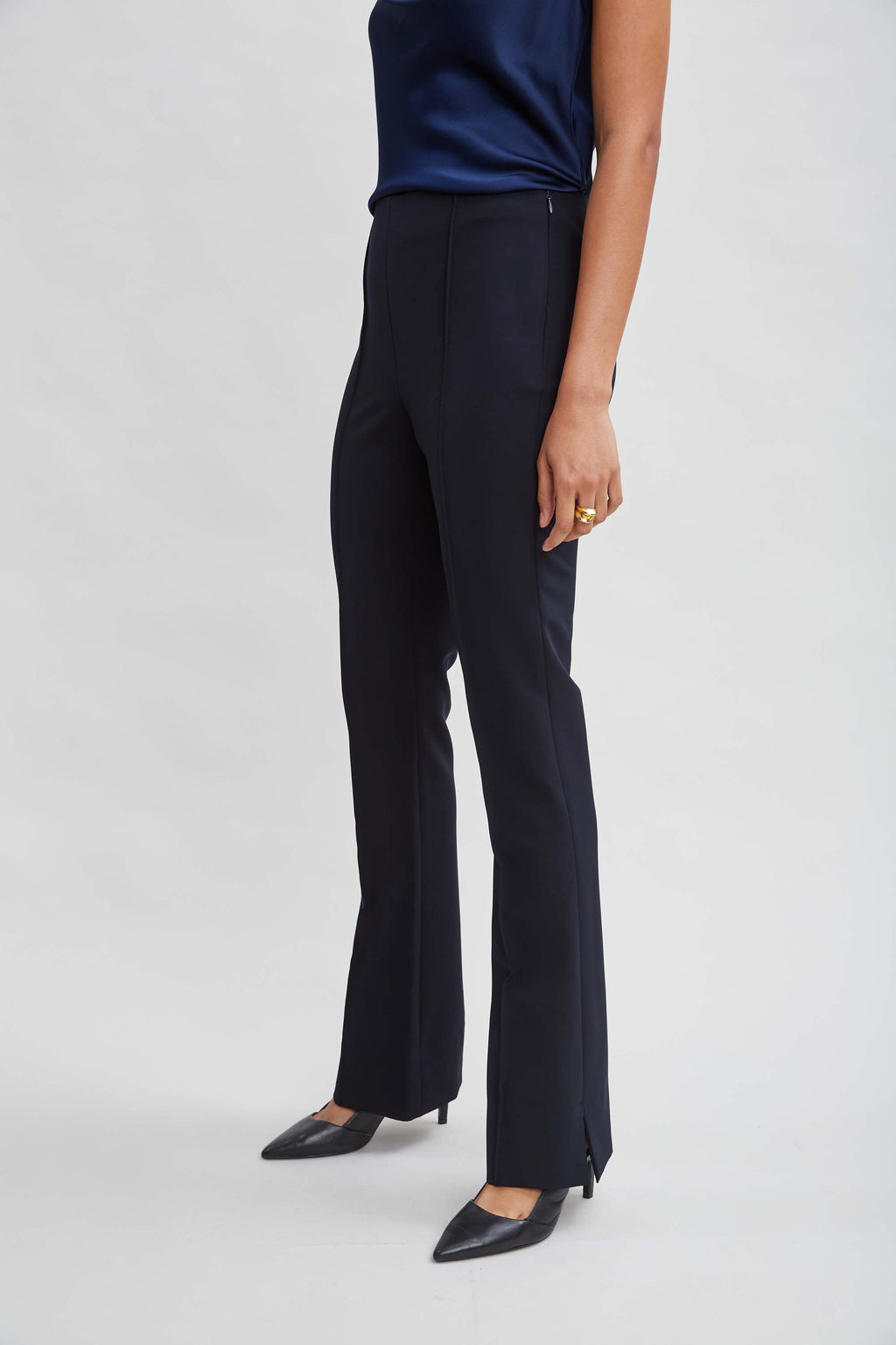 Women Crepe Seam Slit Flare Pant | Elie Tahari