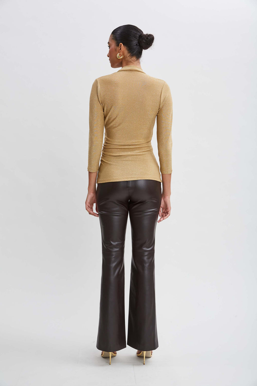Women Metallic Ruched Knit | Elie Tahari