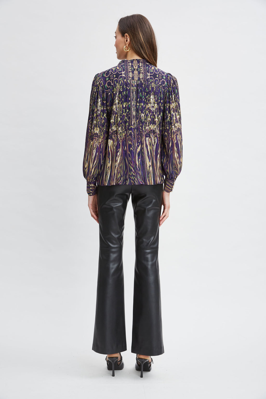 Women Paisley Micro Pleat Shirt | Elie Tahari