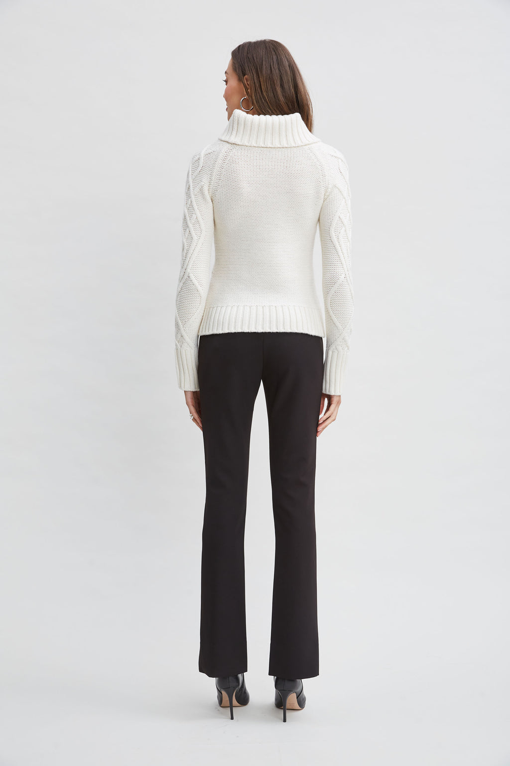 Women Texture Turtleneck Wool Sweater | Elie Tahari