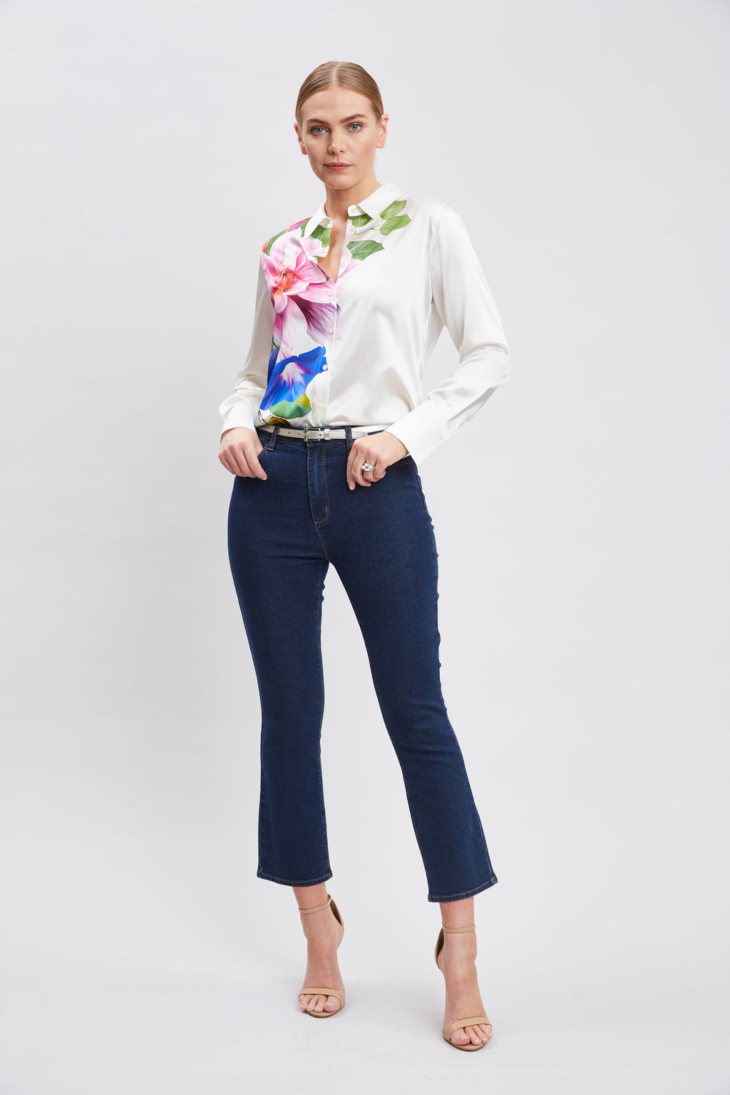 Women Cascade Digital Floral Shirt | Elie Tahari