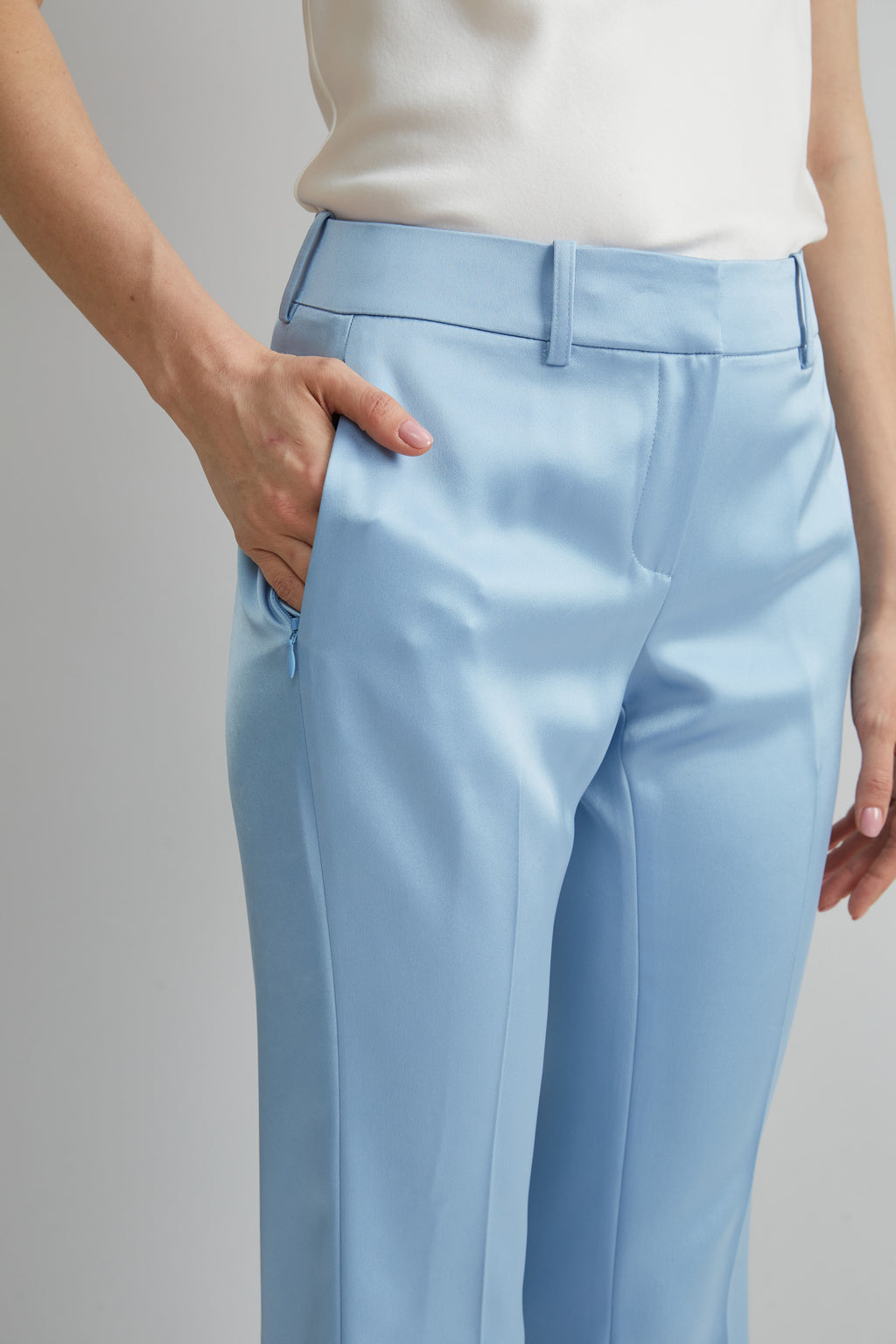 Women Satin Fit & Flare Pant | Elie Tahari