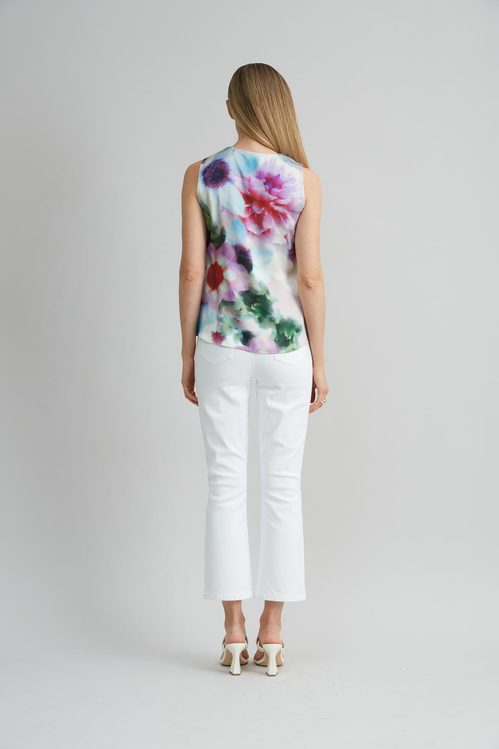 Women Silk Satin Fantasia Floral Shirt | Elie Tahari