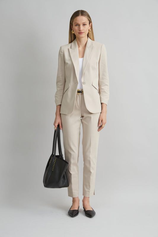 Women Cotton Panel Blazer | Elie Tahari