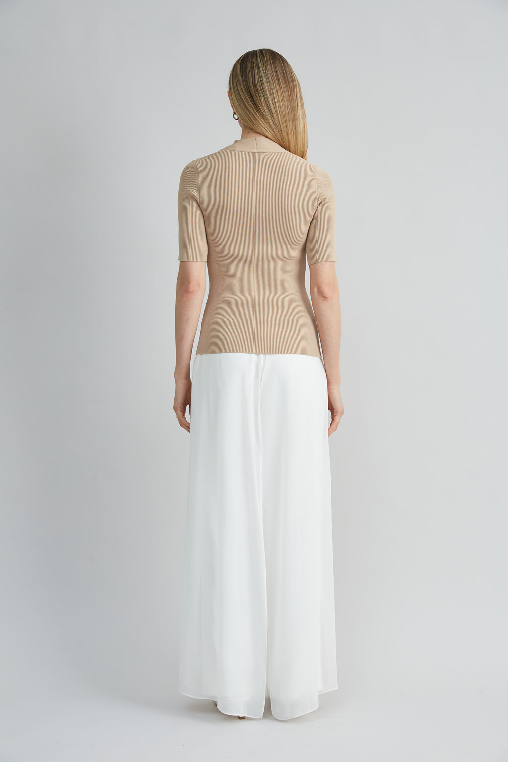 Women Short Sleeve Cable Twist Sweater | Elie Tahari