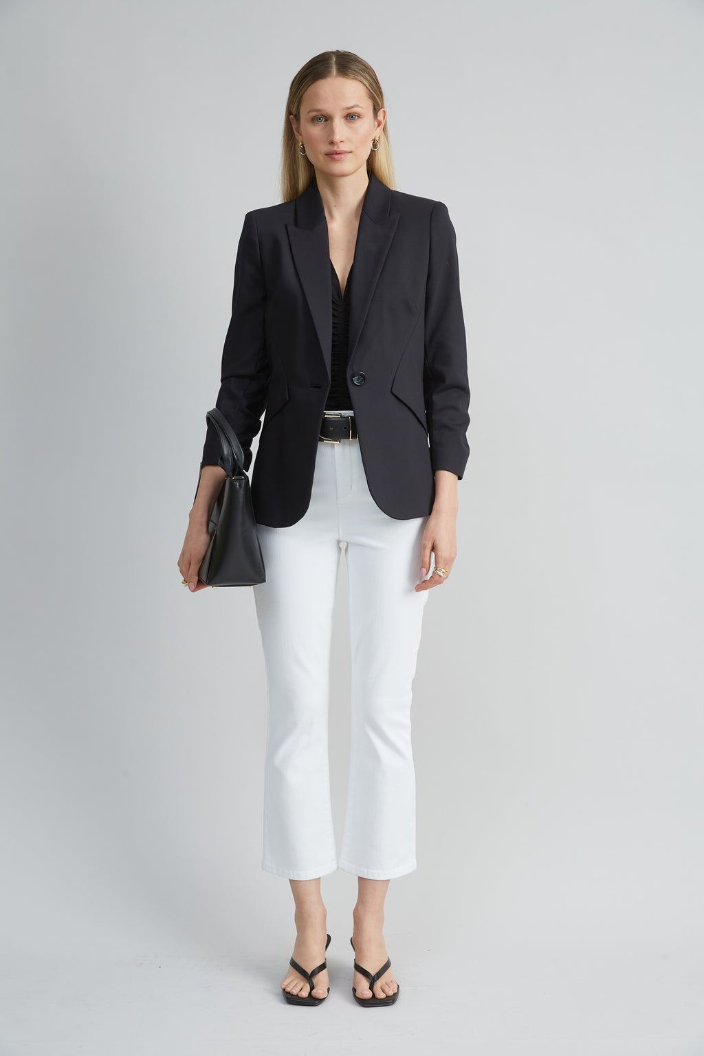 Women Ruched V-Neck Jersey Knit | Elie Tahari