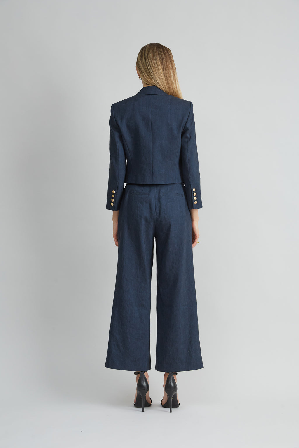 Women Cropped Linen Jacket | Elie Tahari