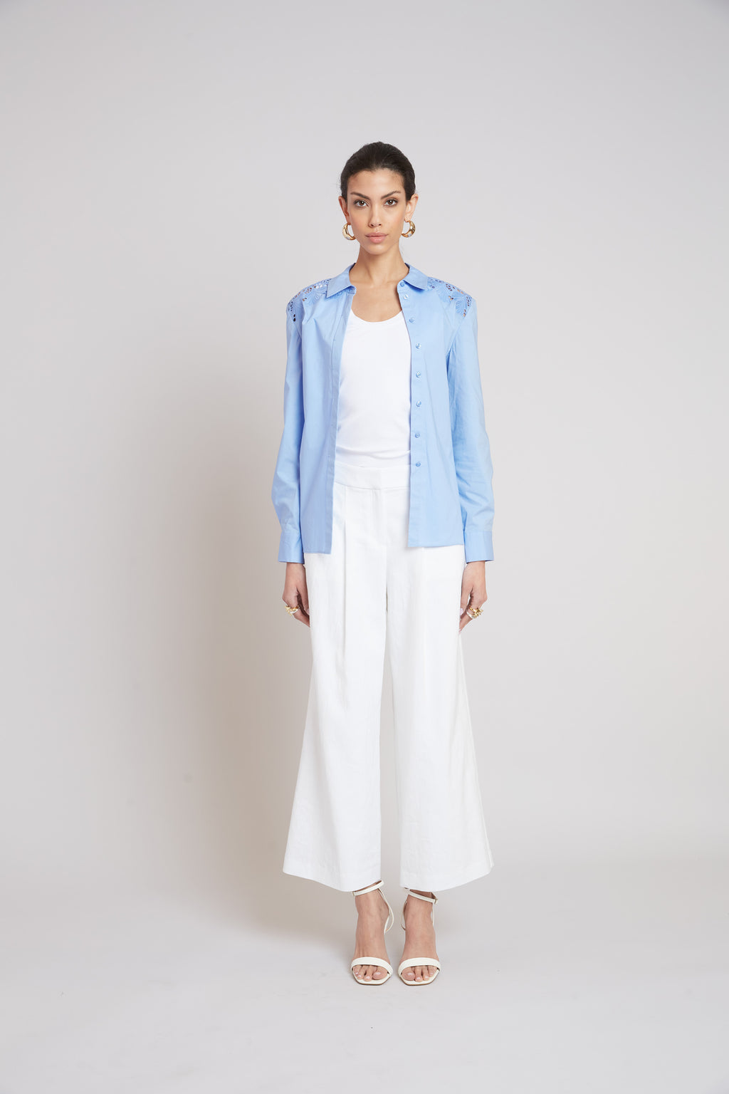 Women Embroidered Cotton Shirt | Elie Tahari