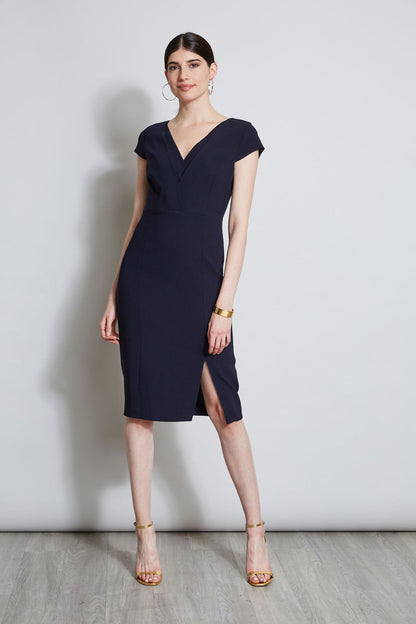 Women V-Neck Crepe Dress Stargazer | Elie Tahari