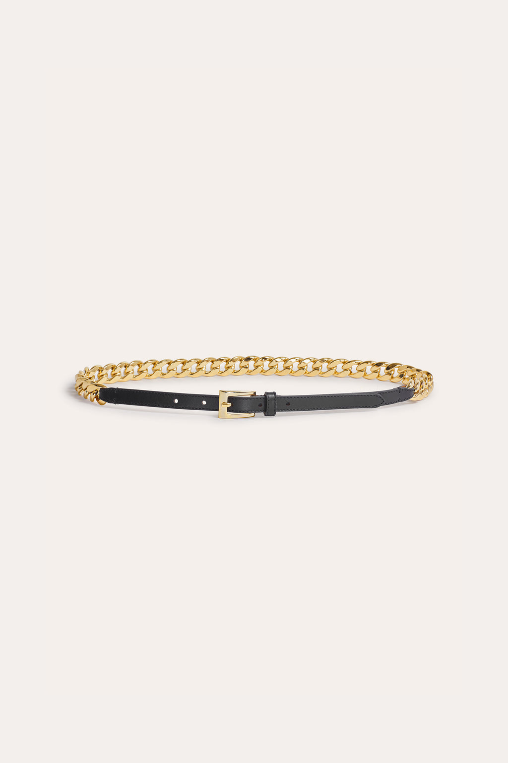 Women Gold Chain Belt Black-Gold | Elie Tahari