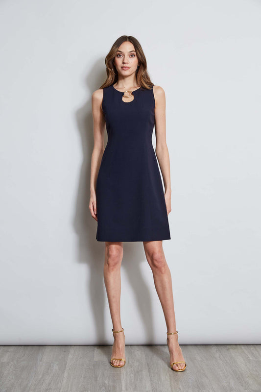 Women Sleeveless Keyhole Ring Dress Stargazer | Elie Tahari