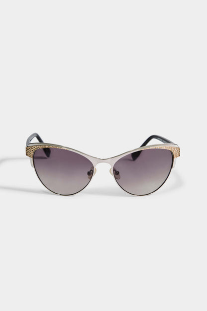Women Metallic Cateye Sunglasses Silver Gold | Elie Tahari