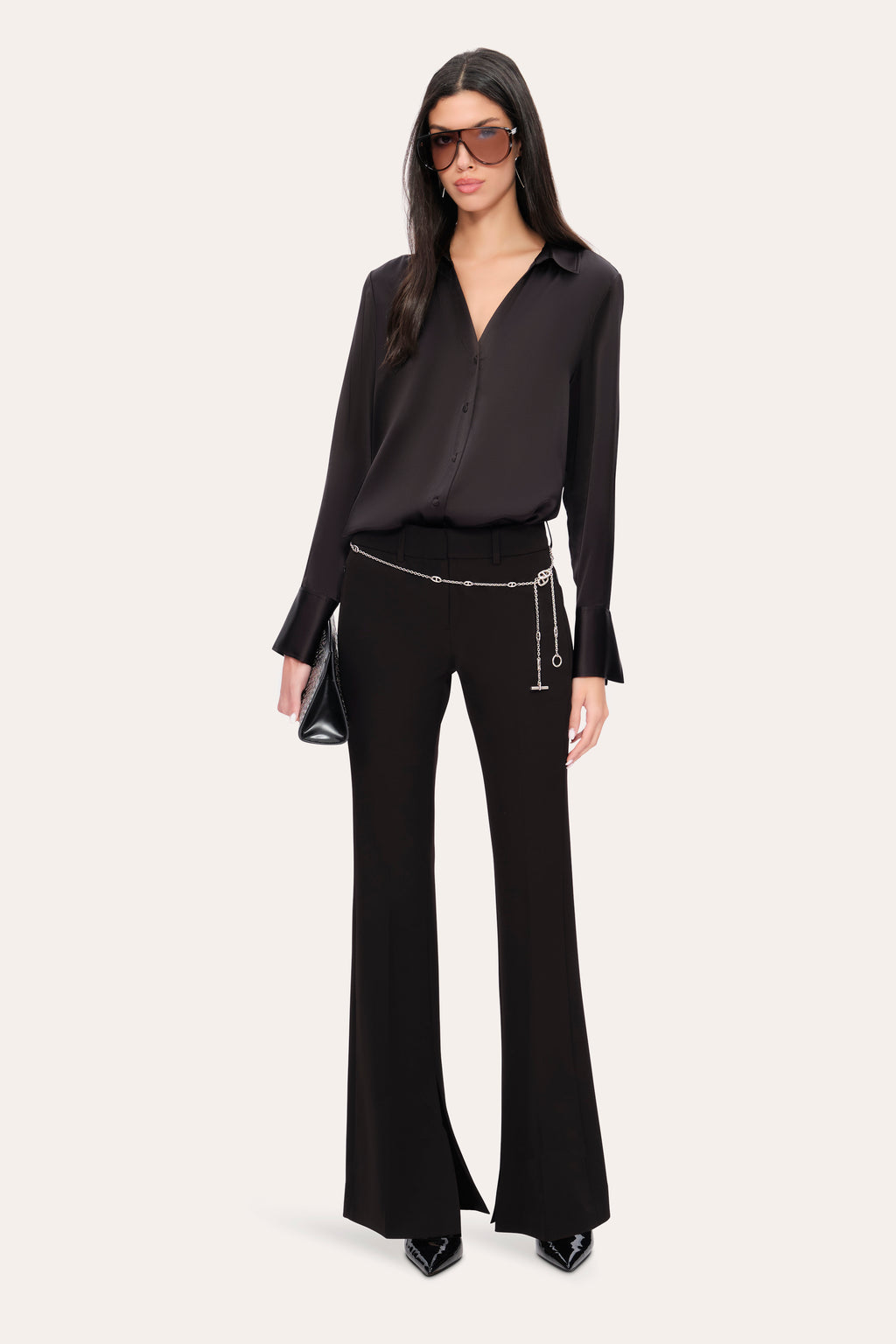 Women Slit Flare Pant Black | Elie Tahari