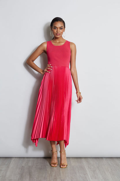 Women Pleated Midi Dress Island Pink | Elie Tahari