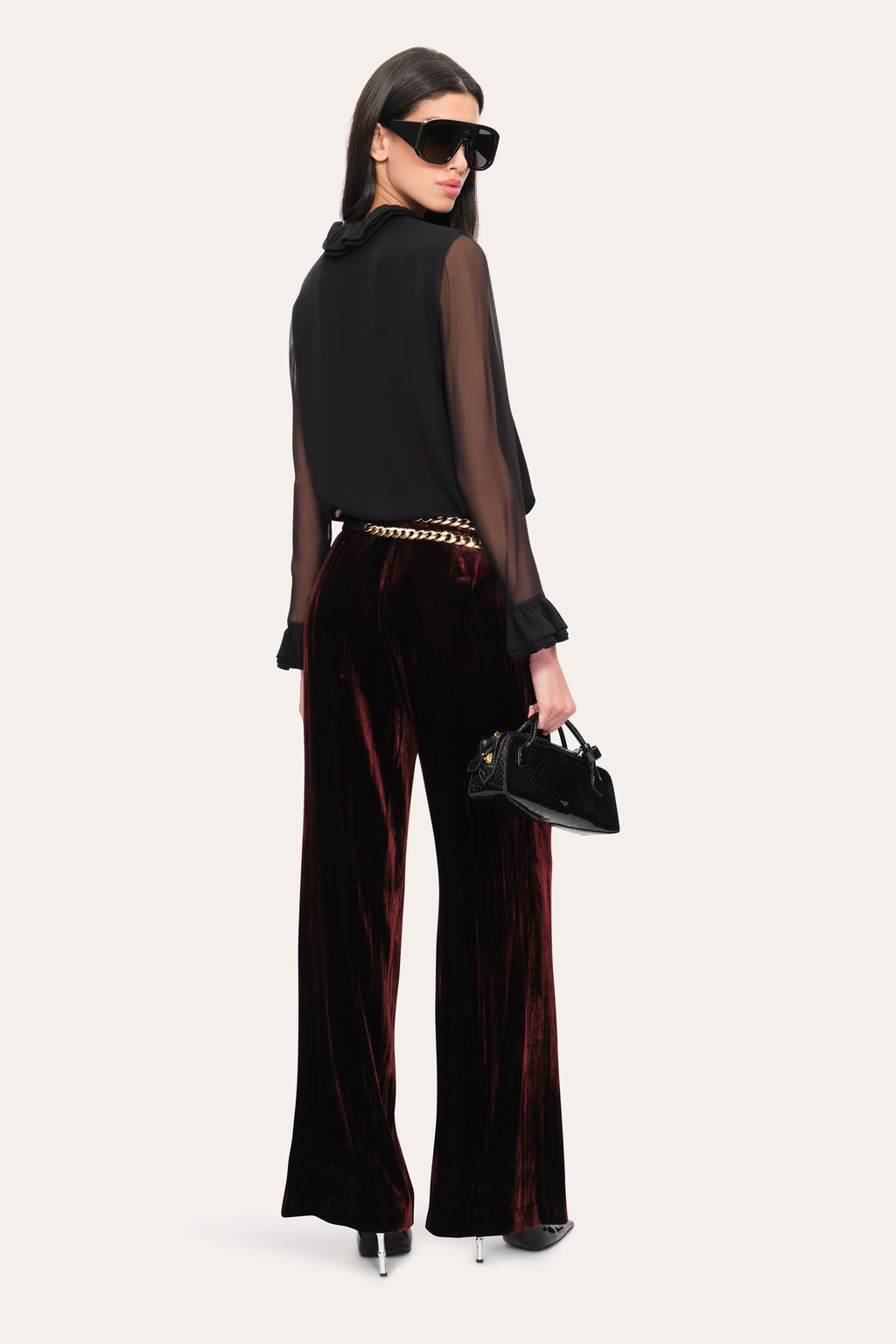 Women Velvet Fluid Pant  | Elie Tahari