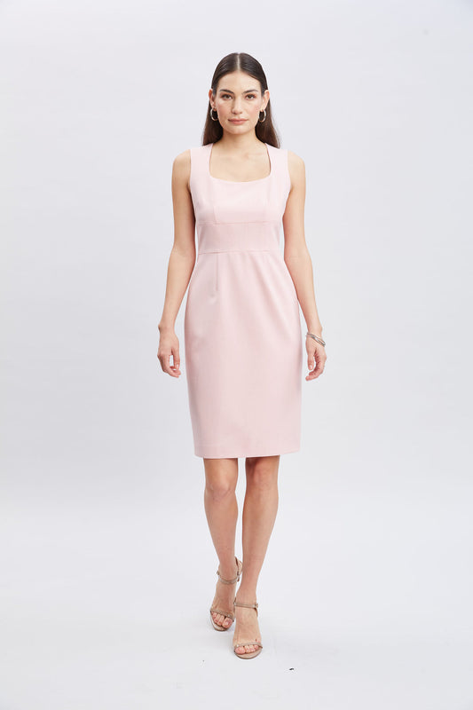Women Square Neck Slim Dress Pink Lemonade | Elie Tahari