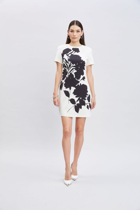 Women Midnight Garden Shift Dress Ivory-Black | Elie Tahari