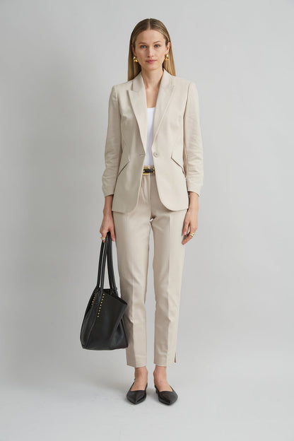 Women Cotton Slim Slit Pant  | Elie Tahari
