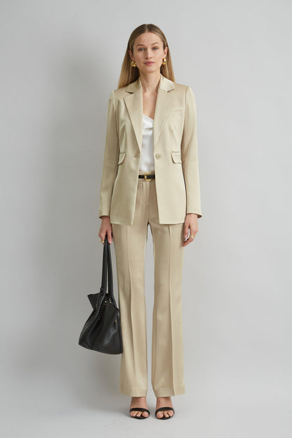 Women Satin Fit & Flare Pant  | Elie Tahari