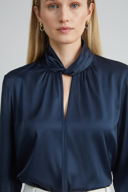 Women Silk Twist Shirt  | Elie Tahari