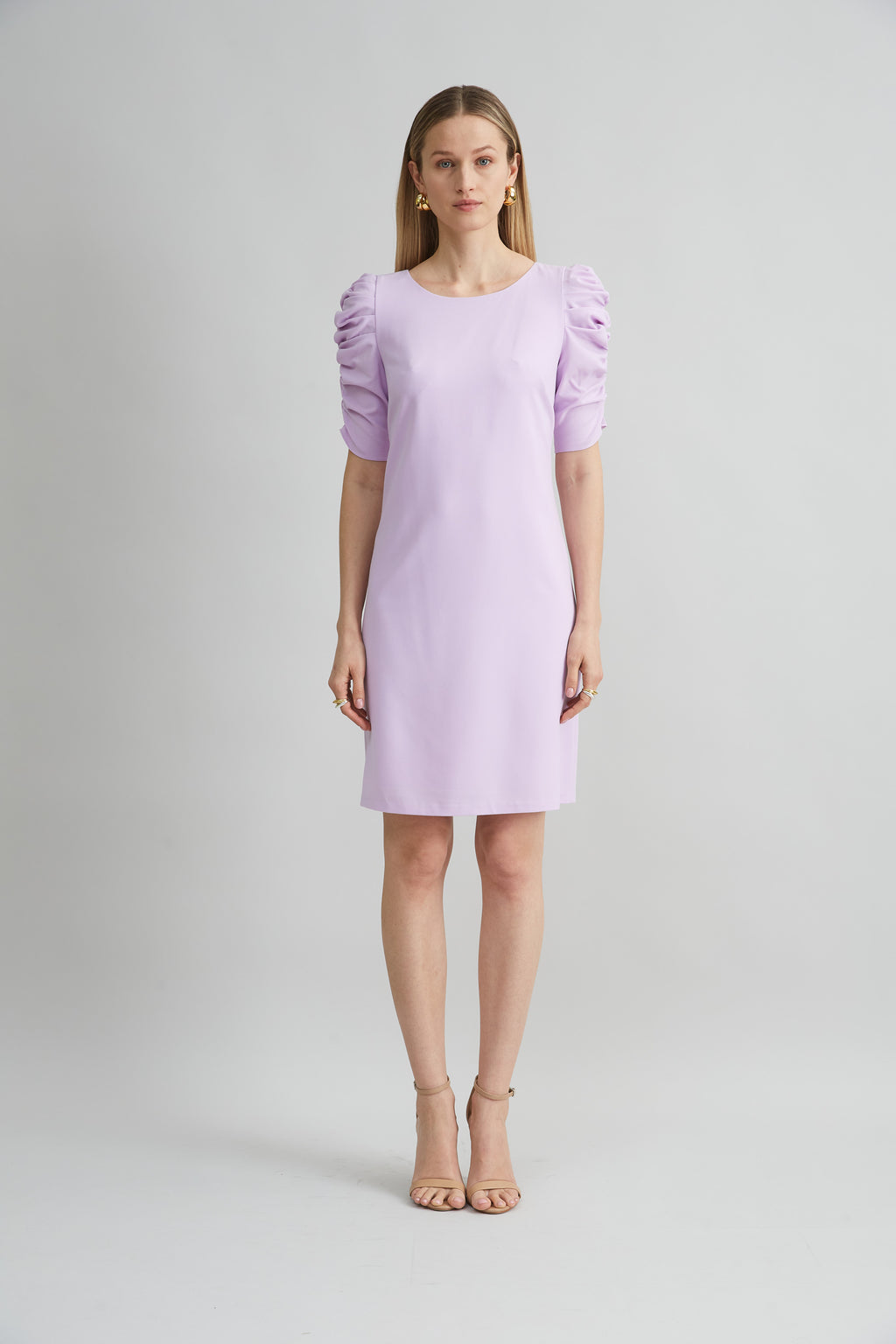 Women Ruched Sleeve Shift Dress Thistle | Elie Tahari