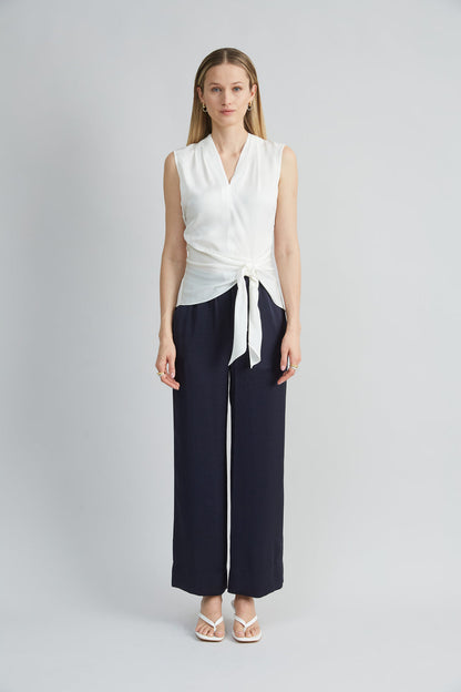Women Silk Side Tie Shirt  | Elie Tahari