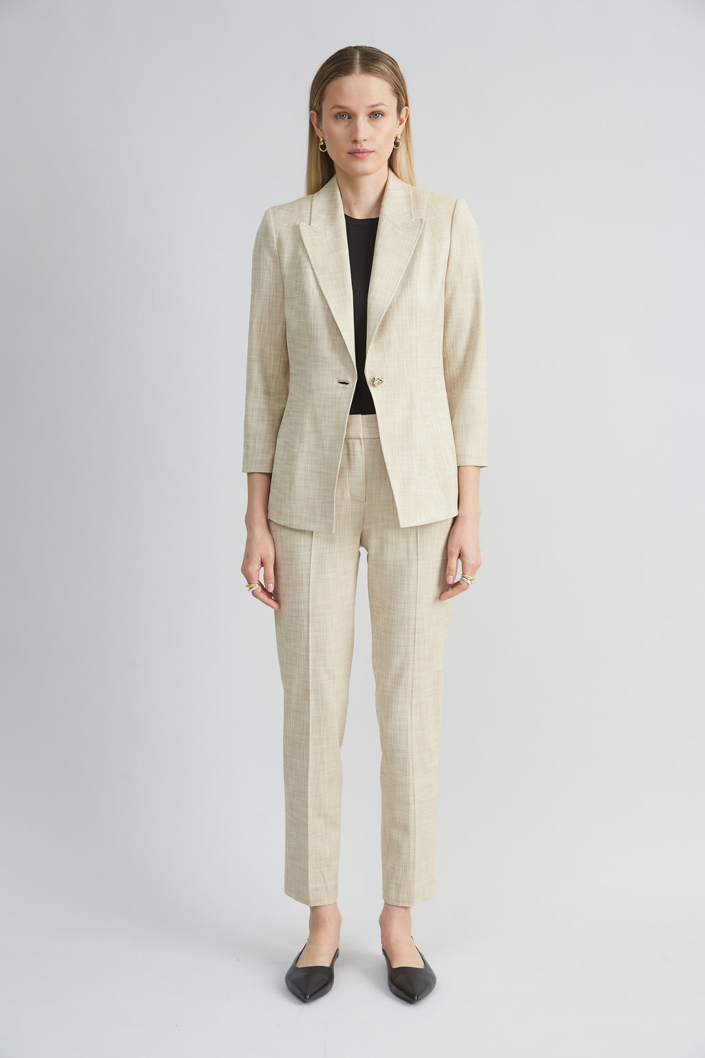 Women Melange Slim Pant  | Elie Tahari