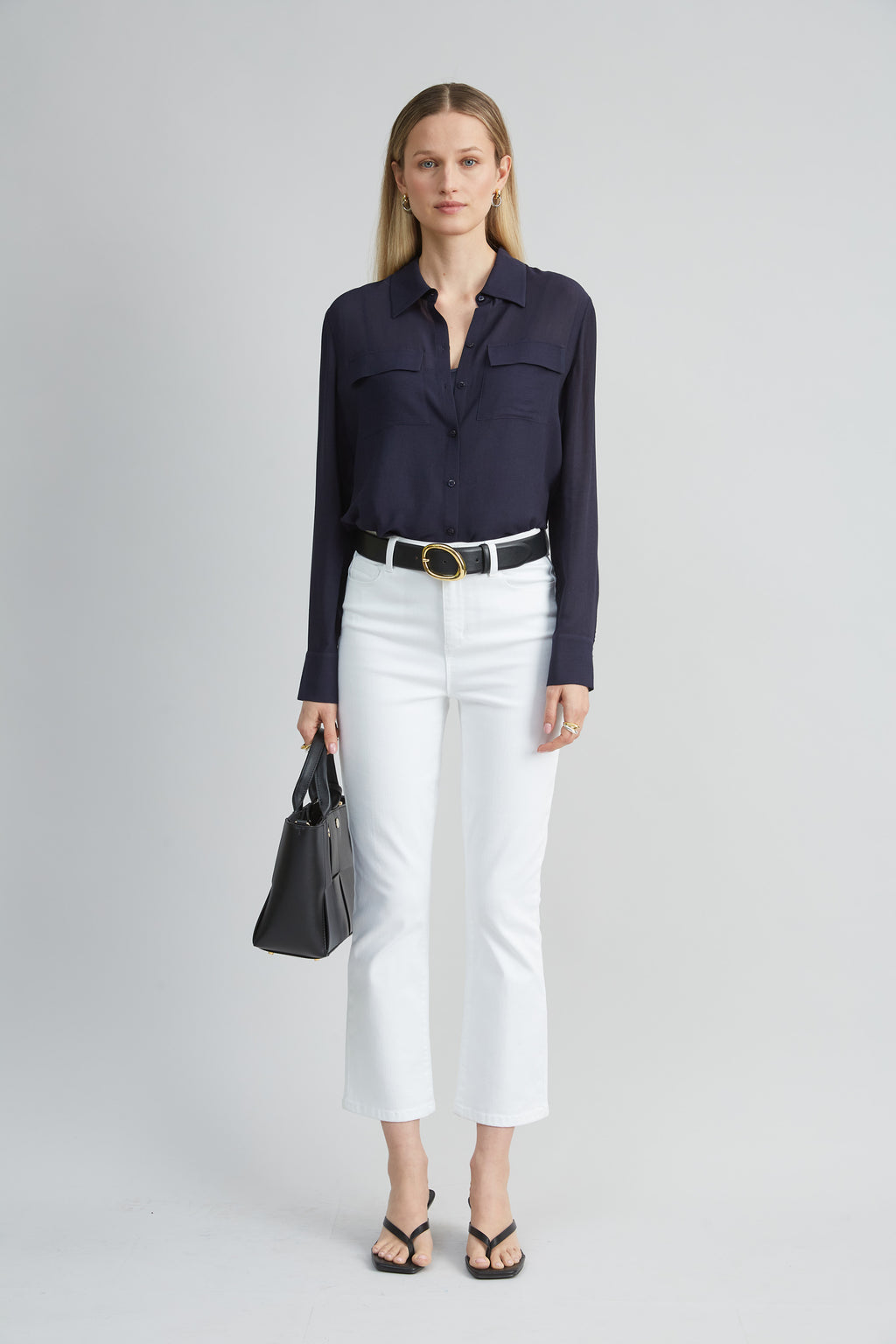 Women Silk Texture Utility Shirt  | Elie Tahari