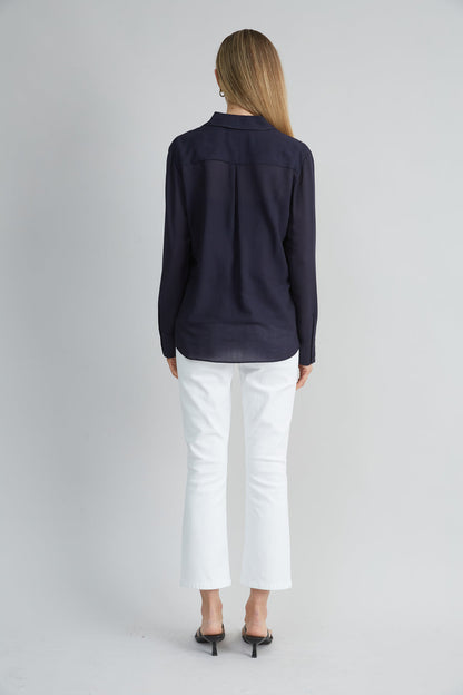 Women Silk Texture Utility Shirt  | Elie Tahari