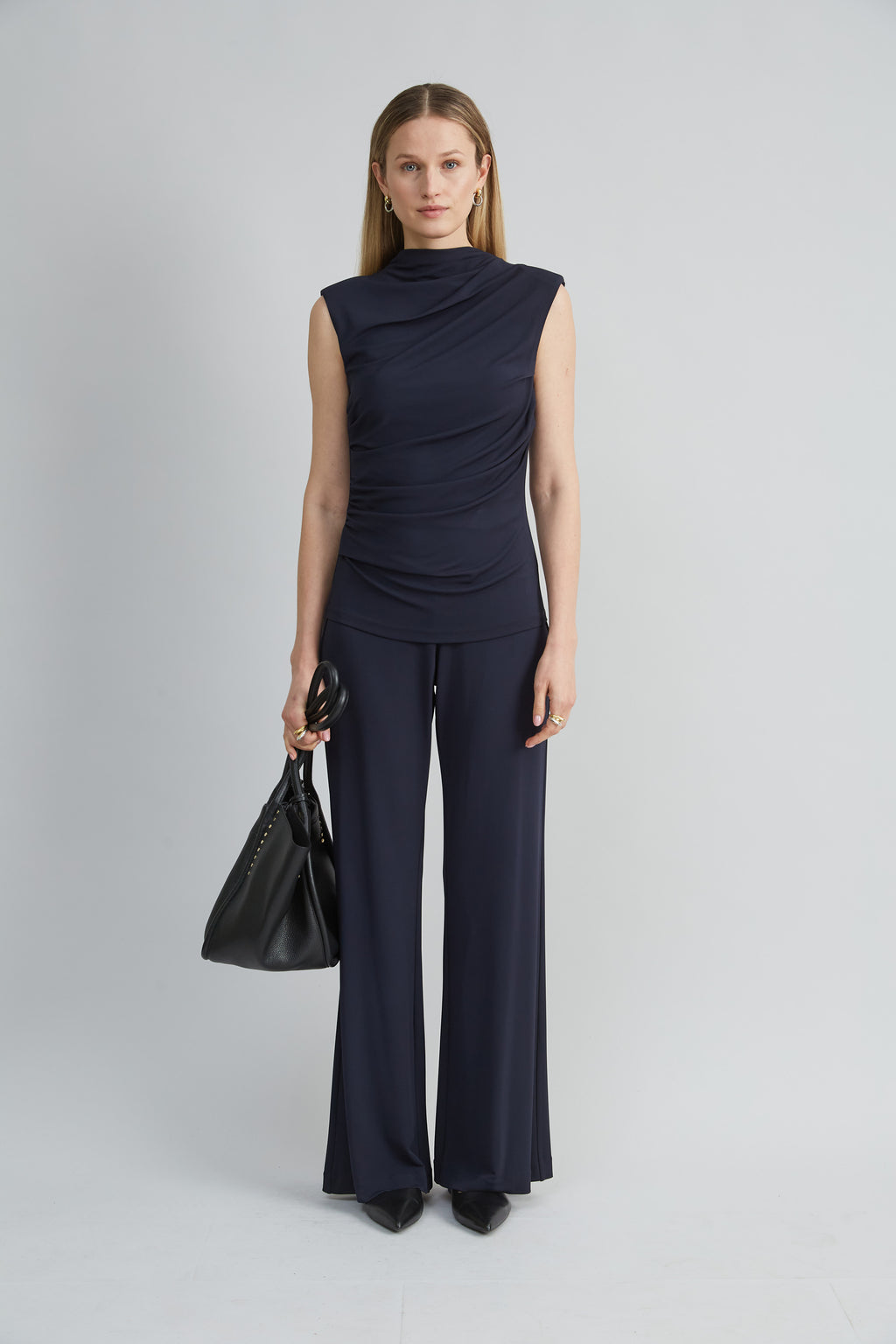 Women Matte Jersey Pant Indigo | Elie Tahari