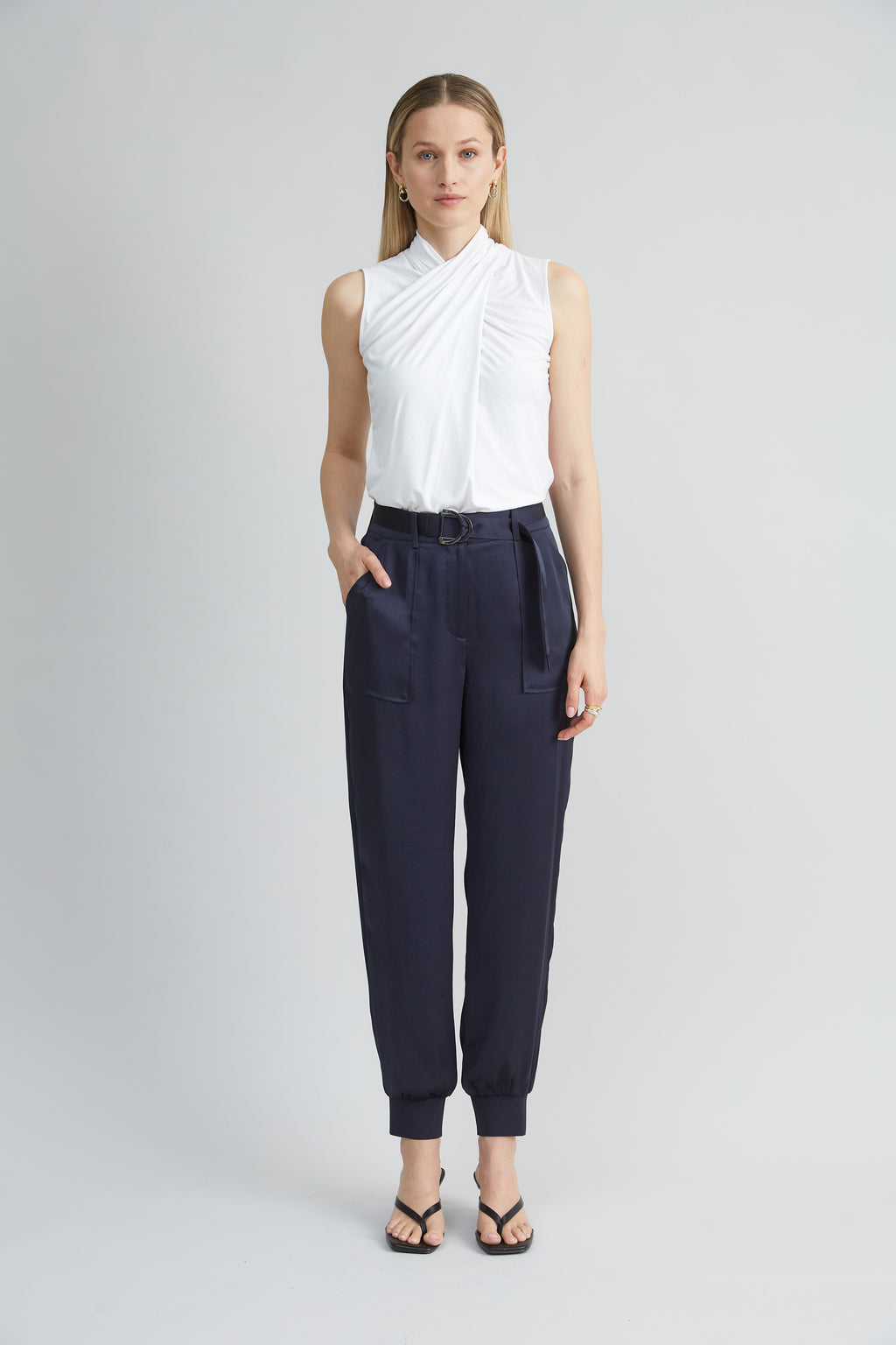 Women Sleeveless Twist Neck Knit  | Elie Tahari