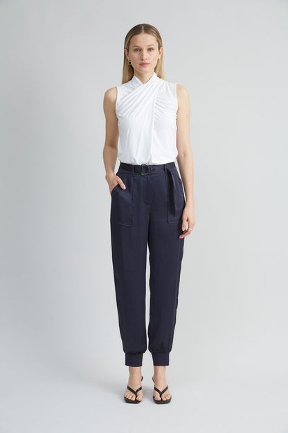 Women Sleeveless Twist Neck Knit  | Elie Tahari