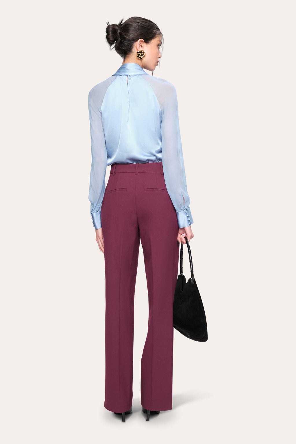 Women Mia Wide Pant Plum | Elie Tahari