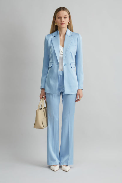 Women Satin Side Slit Blazer  | Elie Tahari