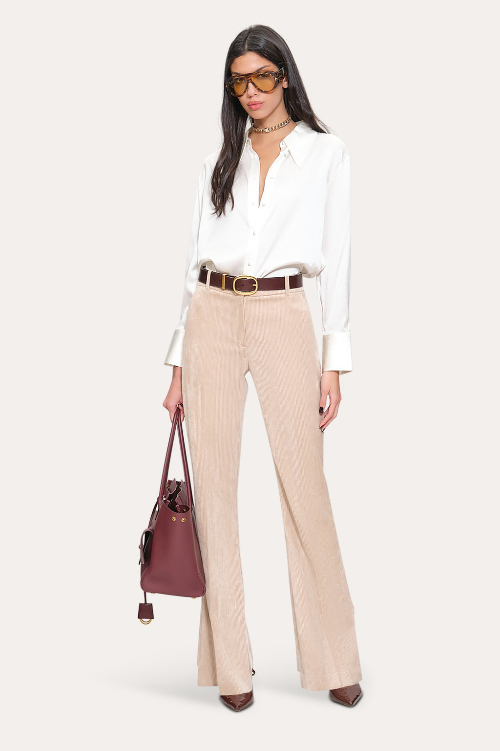Women Corduroy Flare Pant  | Elie Tahari