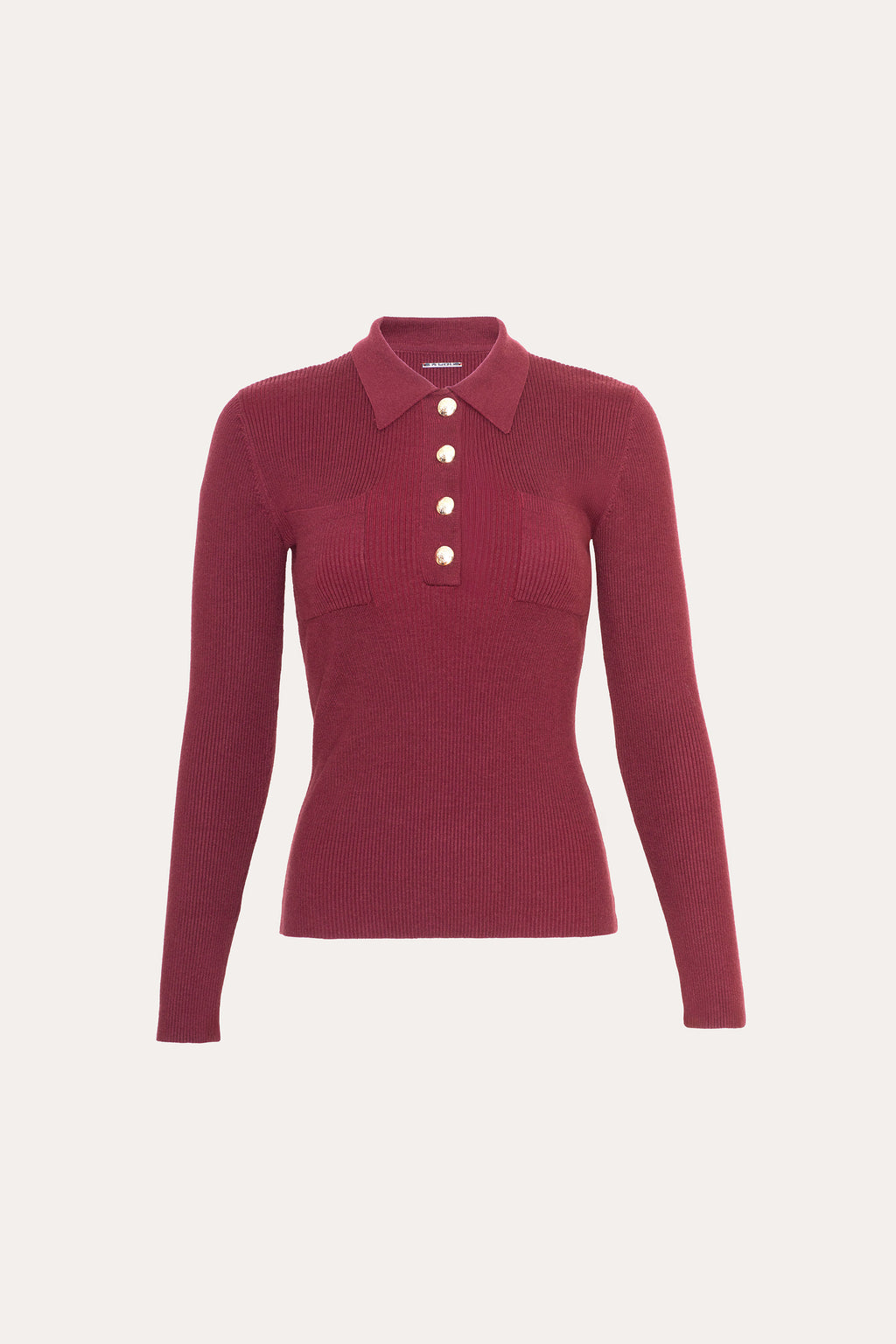 Women Classic Knitted Polo Mulberry | Elie Tahari