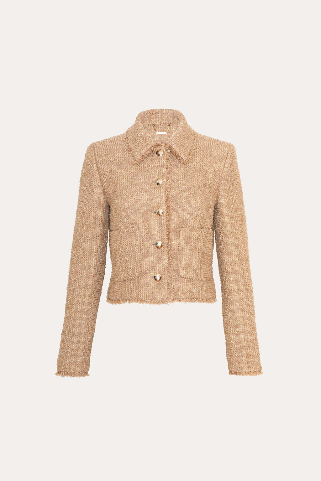 Women Boucle Tweed Jacket Camel Multi | Elie Tahari